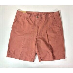 NWT Savane Mens Sz 38 Kent Short Relaxed Fit Flat Front Pink Red Shorts 36